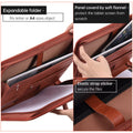 Bisofice Zippered Padfolio A4 PU Leather Portfolio Organizer for Interview Resume Document Planner Agenda Schedule Tablet Sleeve Holder or M