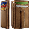Wallet for Men, Slim Leather Magnetic Closure Mens Wallet with RFID Blocking,ID Windows,Bifold Minimalist Credit Card...
