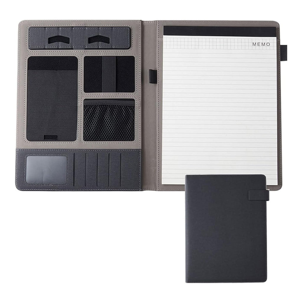 Business Portfolio Padfolio, Multifunctional Briefcase Organizer with Tablet Stand, Leather Document Folder for Women...