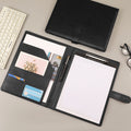 Under $5 Padfolio with Clipboard, Faux Leather Portfolio Folder Binder, Legal Pad Holder for A4 Letter Size Notepad, ...