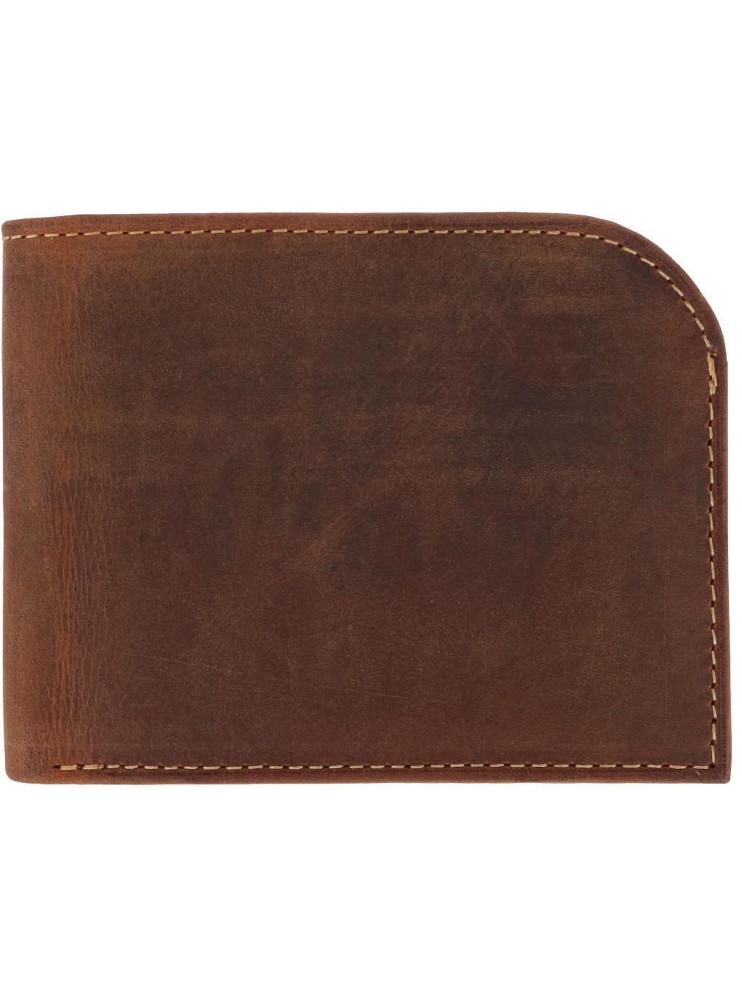 Vintage Hunter Leather Curved Front Pocket Wallet (Men)