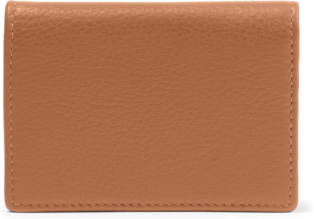Leather Slim Case with 4 Slots & Center Pocket for s, & IDs