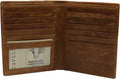 Genuine Leather Slim Bifold Hipster Men Wallets RFID Blocking Series TAN