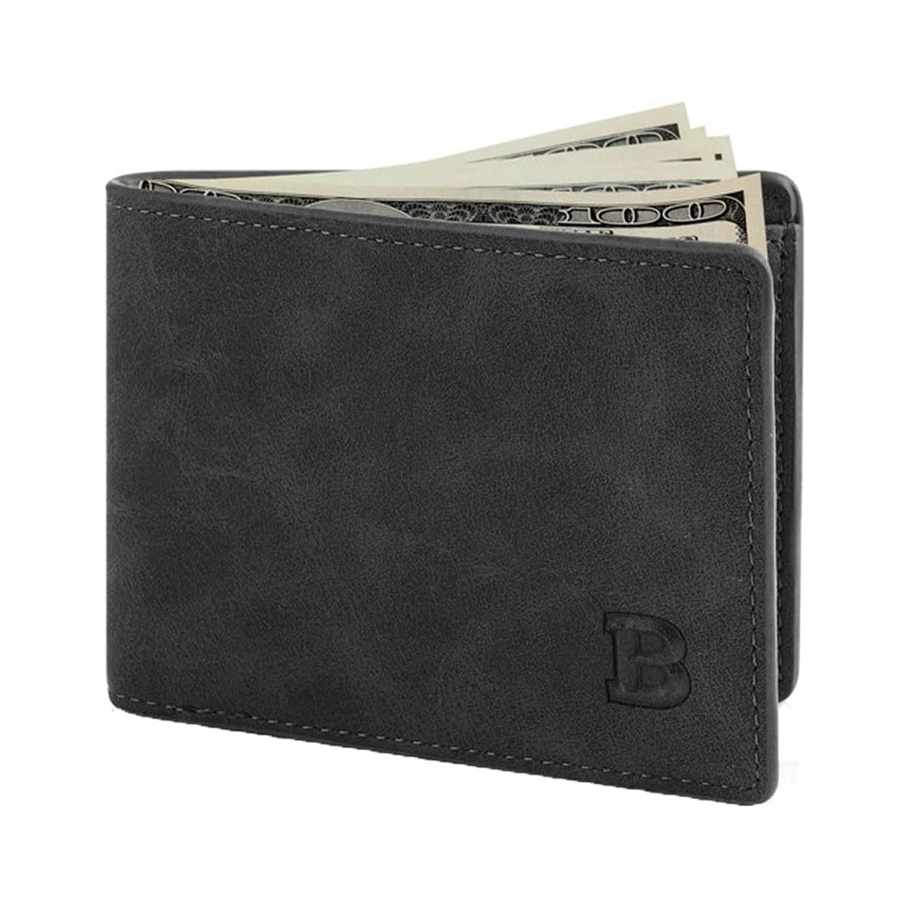 Clearance! Dusknt Pu Leather Wallet for Men Tsv Men's Bifold Wallet Slim Minimalist Front Pocket Wallet Id Window Card Case Rfid Blocking Wa