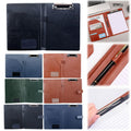 Faux Leather Padfolio with Clipboard Folder Portfolio Organizer A4 Letter Size Notepad Holder for Business Conference...