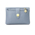 Women's Small Bifold Leather wallet Ladies Wristlet with Card holder id window Mini Slim Coin Purse Removable Card Sleeve