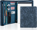 for Women, Professional Bussiness Portfolio Organizer with A4 Notepad Holder, Zippered Portfolio Binder Fits 13" Ipad...