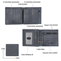 Euro Bifold Wallet for Men Genuine Soft Leather Handcrafted Hipster Wallet with Coin Pocket