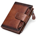 Minimalist Wallet for Men Leather RFID Blocking Coin Purse Bifold Card Holder
