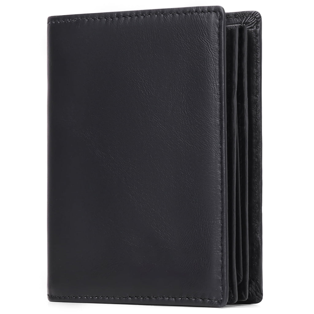 Minimalist Wallets for Men Genuine Leather Bifold Wallet RFID Blocking Card Holder