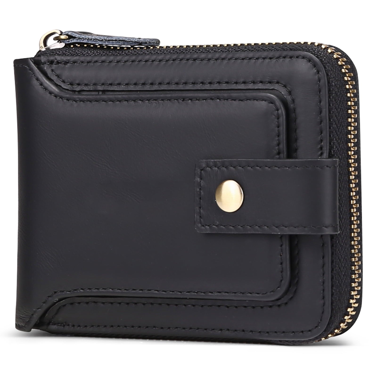 Rfid Wallet for Men Genuine Leather Minimalist Wallet Bifold Coin Purse