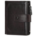 Genuine Leather Bifold Wallet for Men with Zipper Coin Pocket, RFID Blocking Slim Mens Wallet with 2 ID Windows, Gift Box