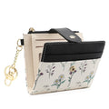 Small Wallet for Women RFID Blocking Slim Bifold Floral Leather Card Holder with Zipper Pocket ID Window