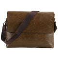 Men Handbag Pu Leather Messenger Shoulder Briefcase Vintage Unisex College School Satchel Travel Bag