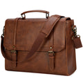Messenger Bag for Men 15.6 Inch Laptop Briefcase Vintage Leather Waterproof Large Computer Satchel Bag Retro Shoulder...