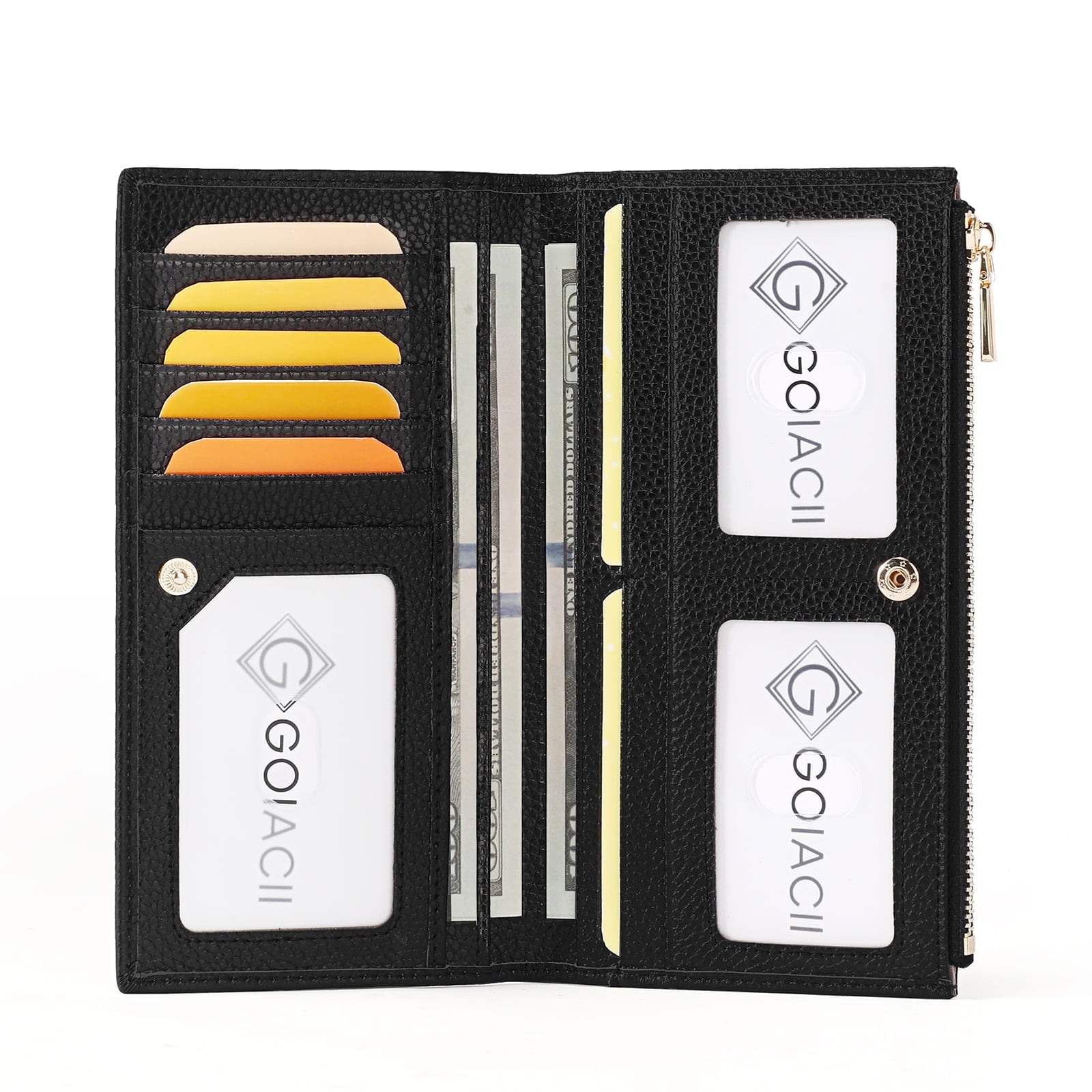 Wallets for Women RFID Blocking Ultra Slim Real Leather Credit Card Holder Clutch