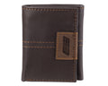 Men's RFID Genuine Leather Trifold Wallet with Interior Zipper