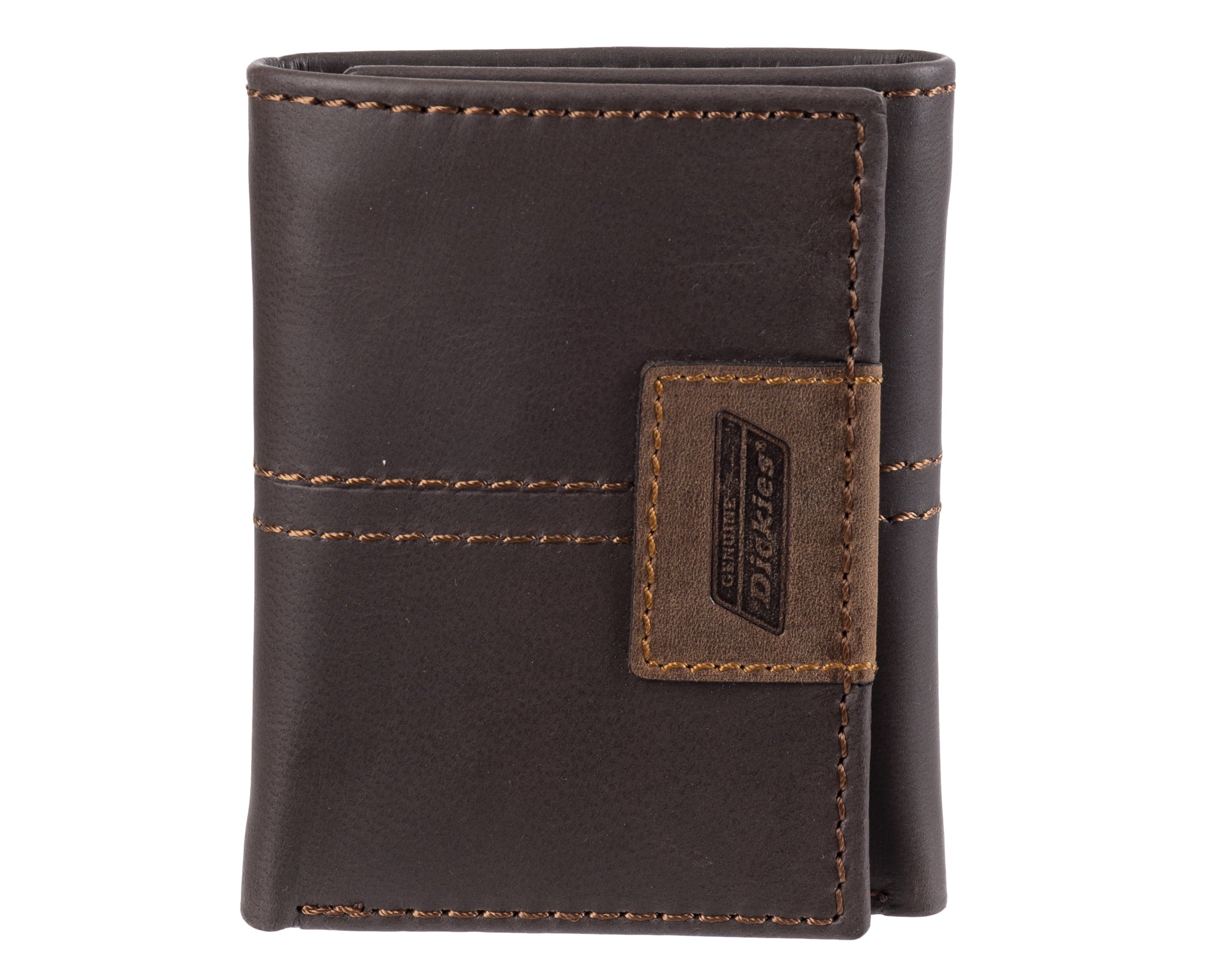 Men's RFID Genuine Leather Trifold Wallet with Interior Zipper