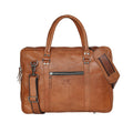 Genuine Leather Laptop Messenger Bag For Men 16" Travel Briefcase Brown Bag
