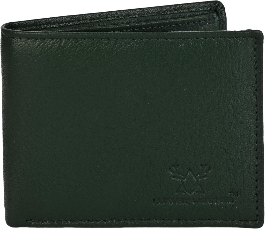 Genuine Leather RFID Blocking Wallet for Men | Slim Bifold Design with Zipper Coin Pocket, ID Window & Multiple Card ...