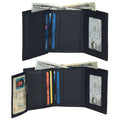 Genuine Leather Trifold Wallets For Men - Mens Trifold Wallet With ID Window Gifts For Men RFID Blocking