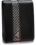Black 100% Genuine Full Grain Leather Passcase Wallets for Men, RFID Blocking Bifold Mens Wallet with 2 ID Windows Fl...