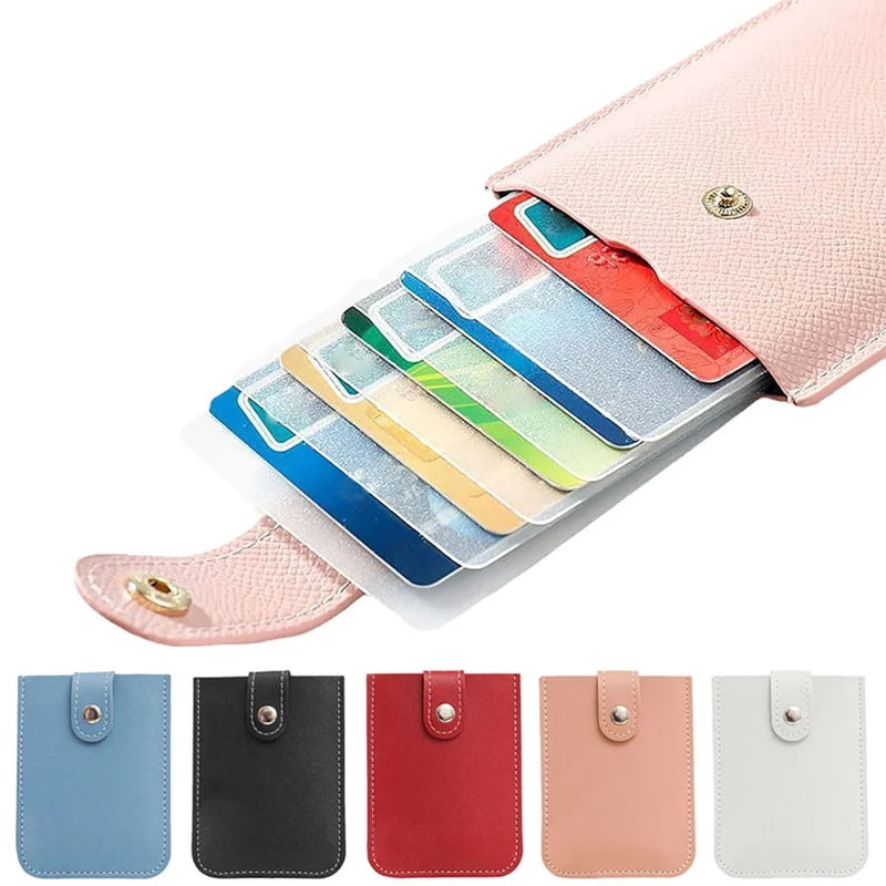 1pc RFID Blocking Credit Card Holder Pocket Purse Case Security Wallet, Faux Leather Slim Wallets for Women, Blue