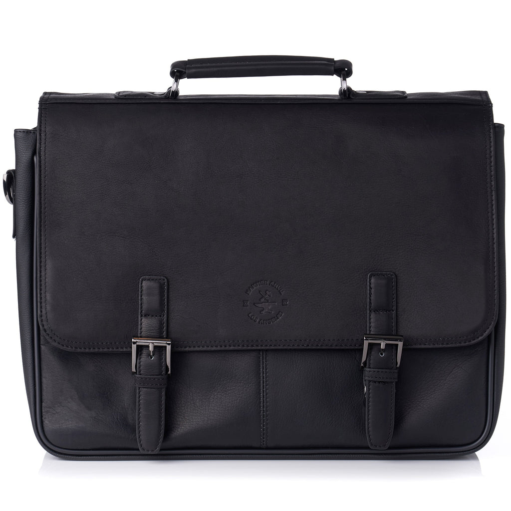 Leather Briefcase up to 15.6” Laptop Case Messenger Bag Portfolio
