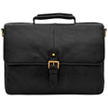 Charles Laptop-compatible Leather Messenger Briefcase