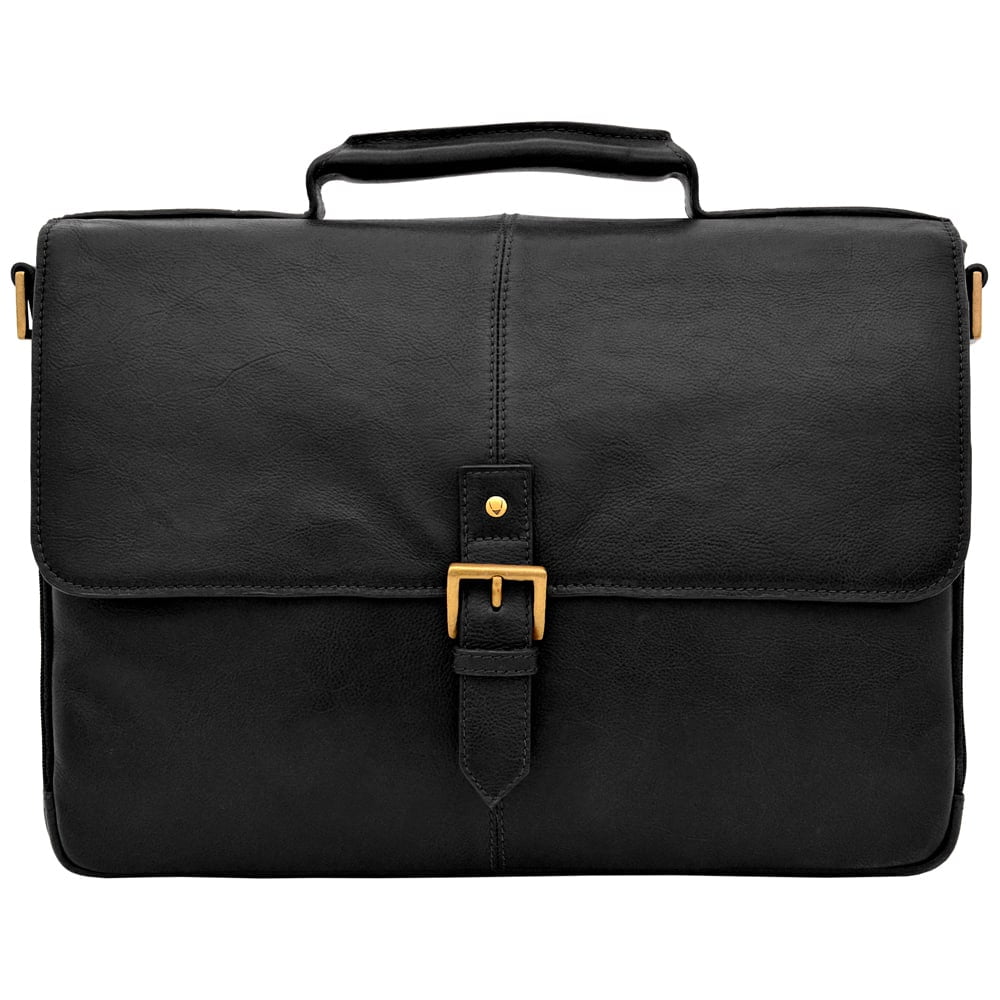 Charles Laptop-compatible Leather Messenger Briefcase