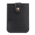 Faux Leather Card Holder Large Capacity Pull-out 6 Slots Solid Color Button Slim Minimalist Portable Business Card Bank Card Driver License