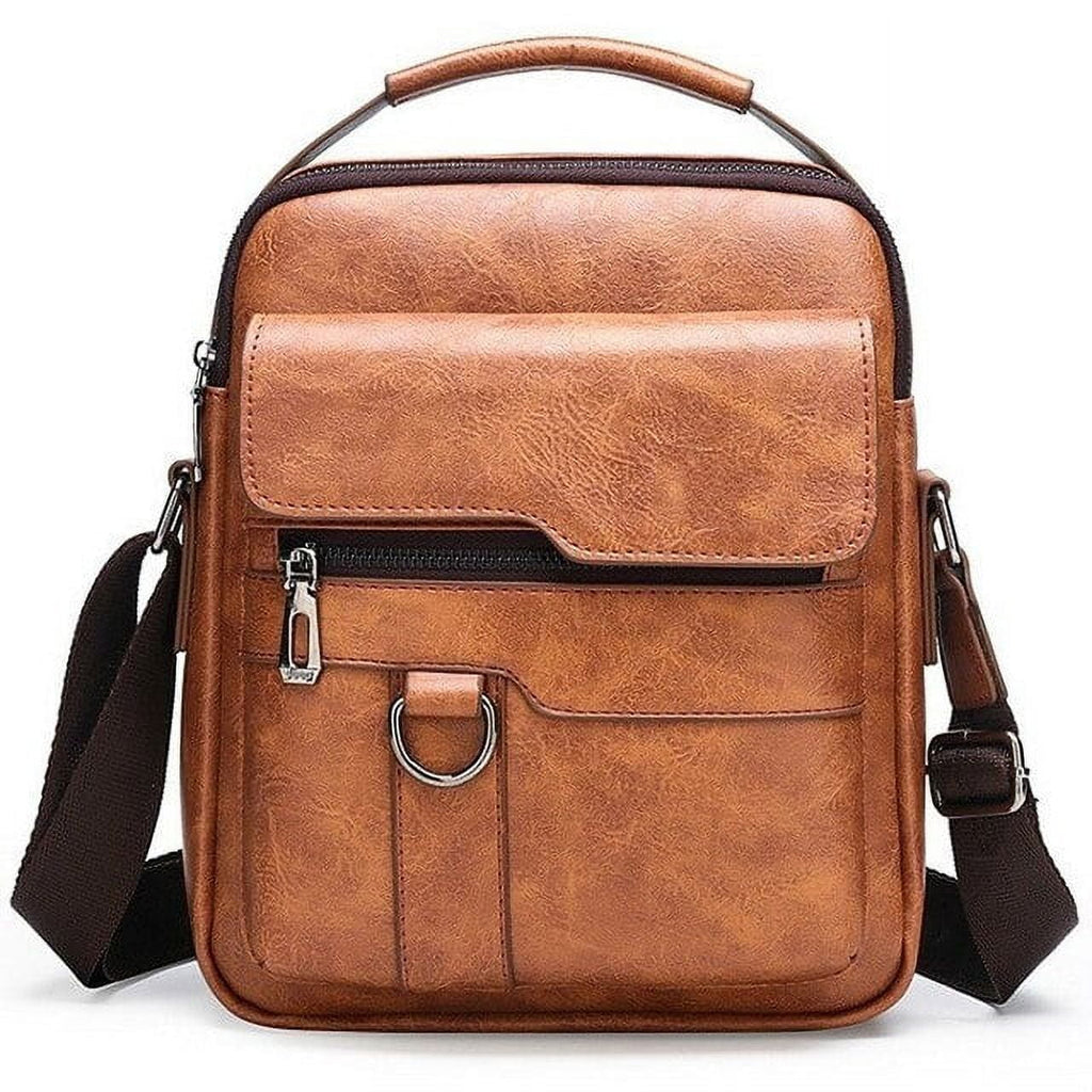 Men Leather Shoulder Bags Man Business Crossbody Bags For IPAD Air Mini Male Leather Handbag Small Briefcase Men's Messenger Bag