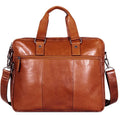 Voyager Hand-Stained Buffalo Leather Large Professional Briefcase #7317 (Honey)