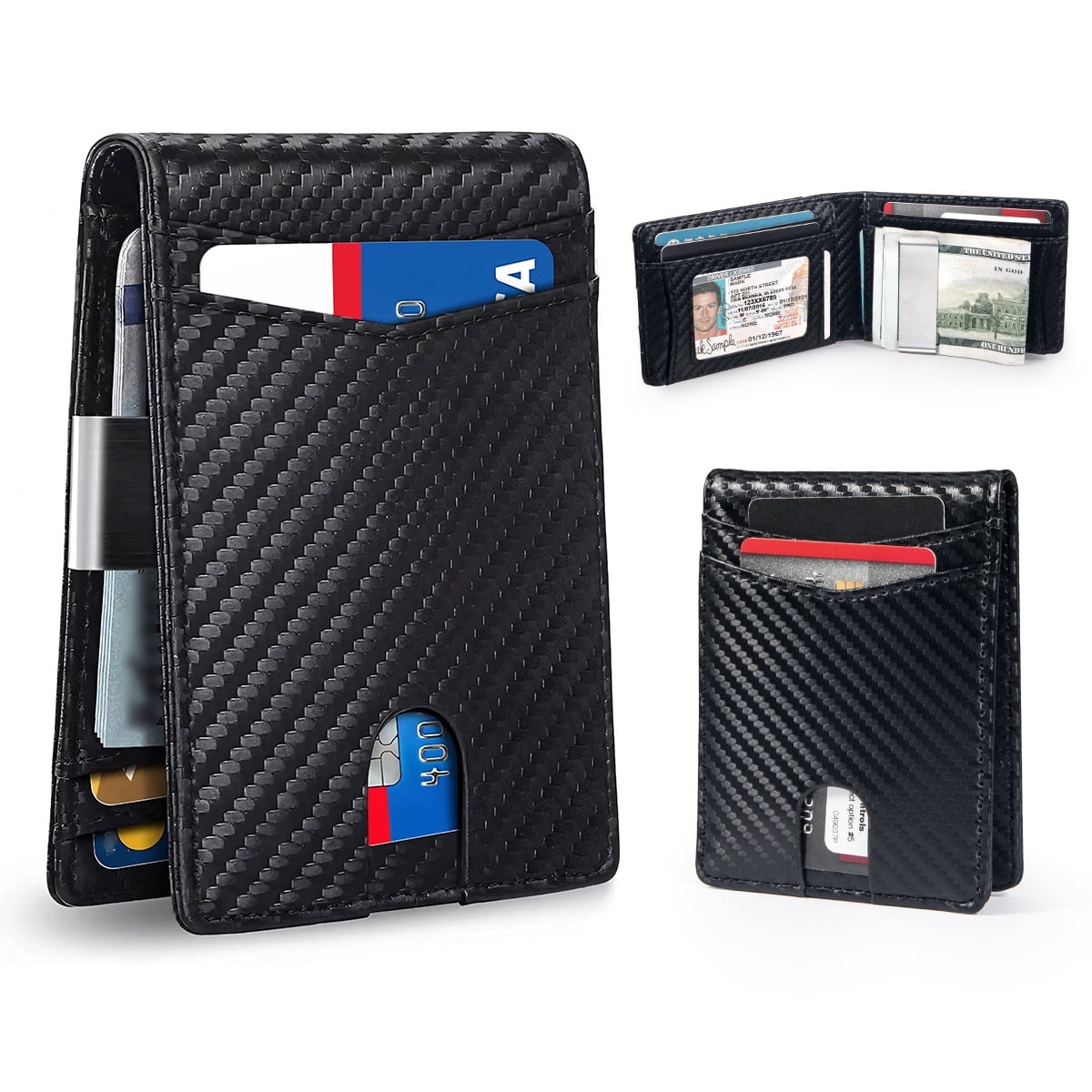 Wallet for Men, Leather Mens Wallet RFID Blocking Credit Card Holder,Father's Day Gifts
