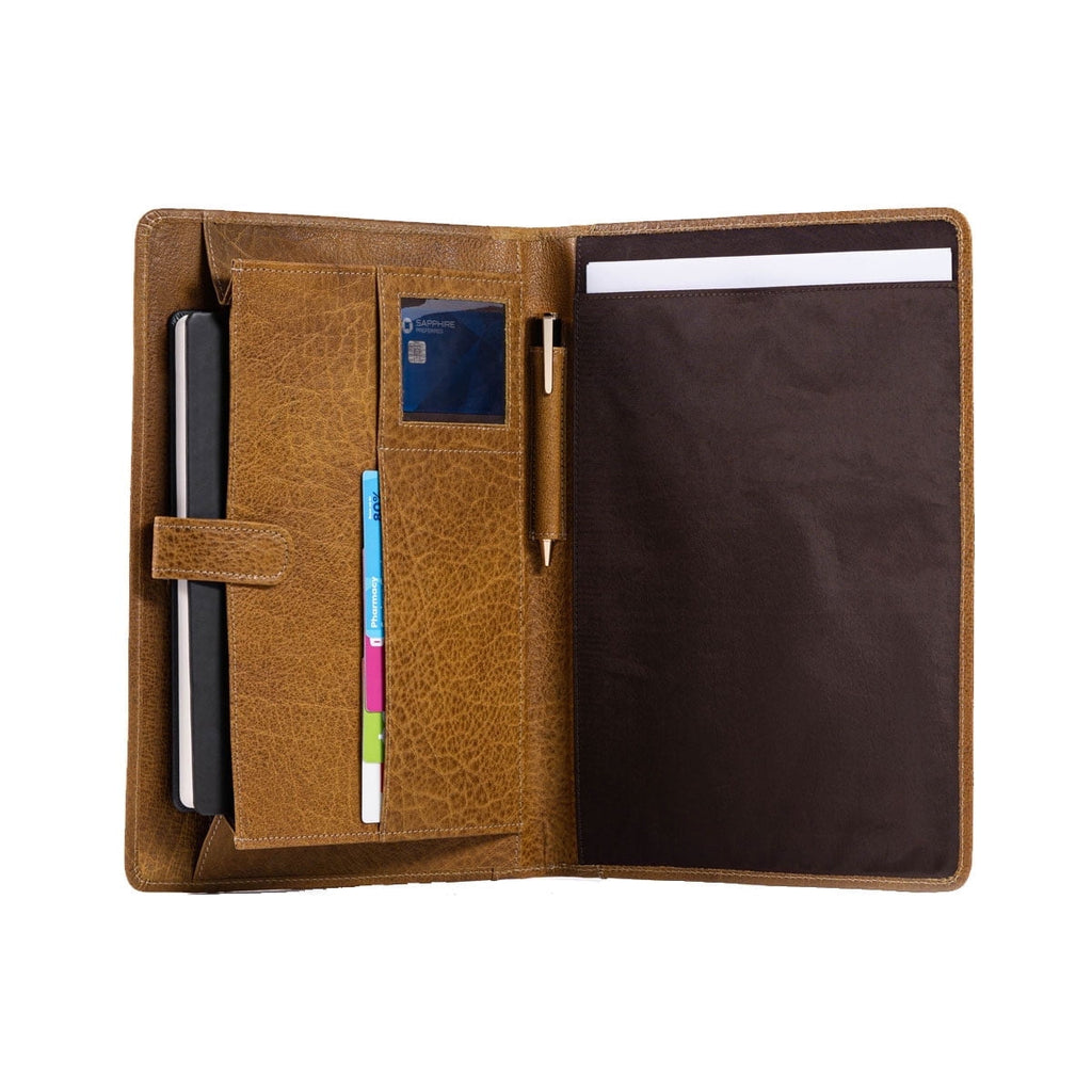 Luxury Full Grain Leather Padfolio  Business Portfolio Organizer Folder