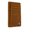 Texas Boot on Cardholder Slim Front Pocket Wallet, PU Leather, Khaki, Card Holder, RFID Blocking with Texas Souvenir Logo, Gift for Texans a