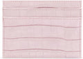 Crocodile Print Card Holder for Women, Slim Leather Texture Wallet, 4 Card Slots, Compact Minimalist Credit Card Case