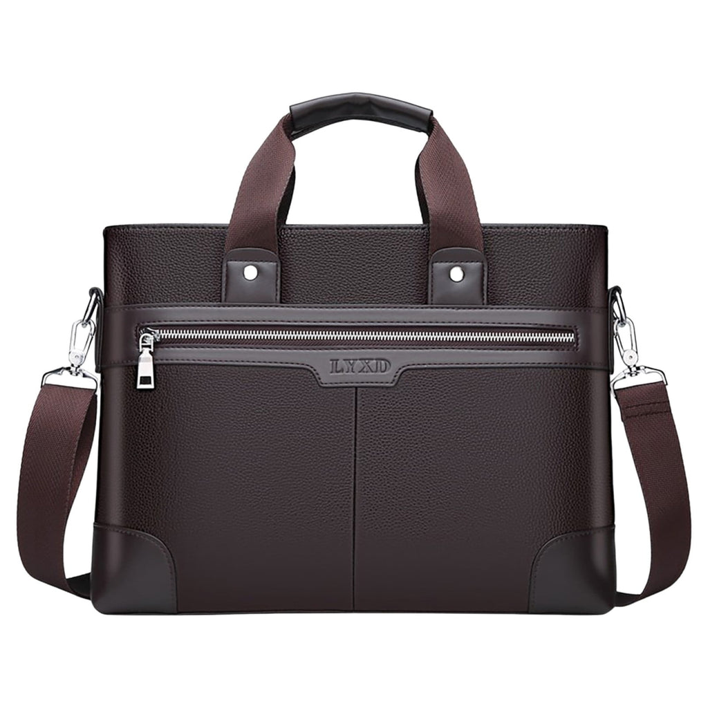 Leather Briefcase for Men Crossbody Laptop Bags Messenger Shoulder Bags Attache Case for Business Work