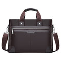 Leather Briefcase for Men Crossbody Laptop Bags Messenger Shoulder Bags Attache Case for Business Work