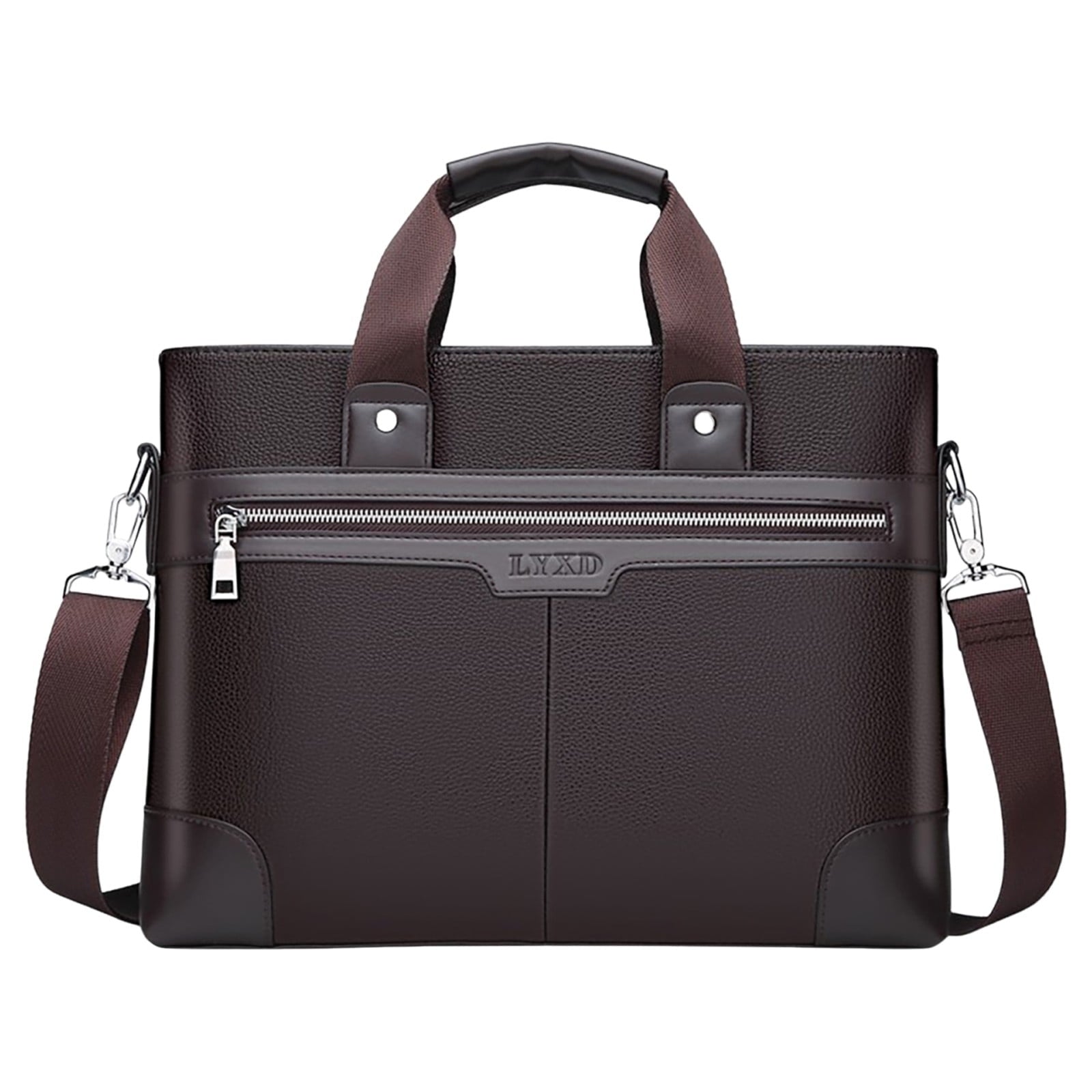 Leather Briefcase for Men Crossbody Laptop Bags Messenger Shoulder Bags Attache Case for Business Work