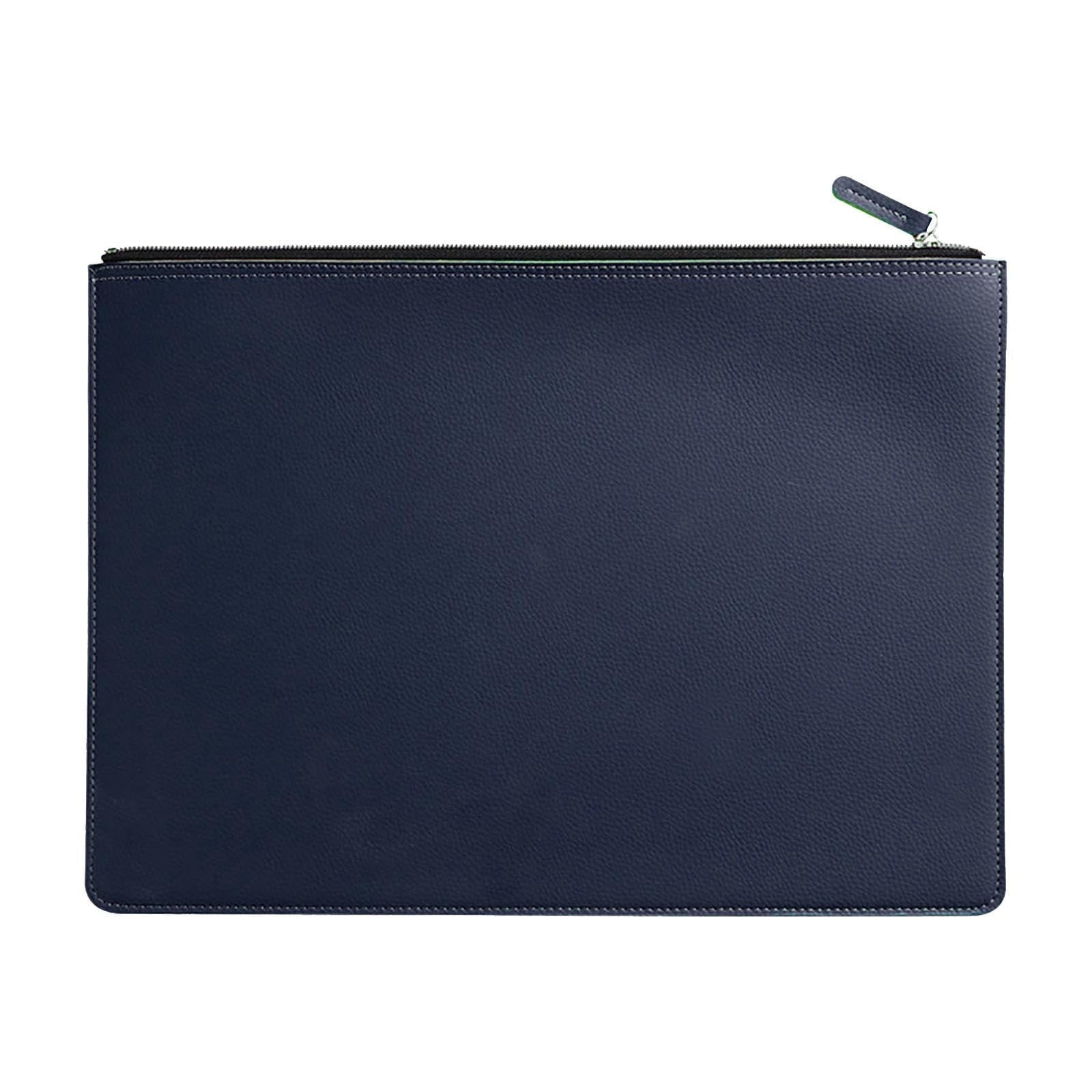 Leather Document Bag Business Briefcase Waterproof Folder Storage Bag for Men and Women Official Office Organizer