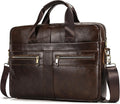 Leather Laptop Bag for Men Briefcase Fits 15.6 Inch Notebook Portable Shoulder Messenger body Bag for Travel Office