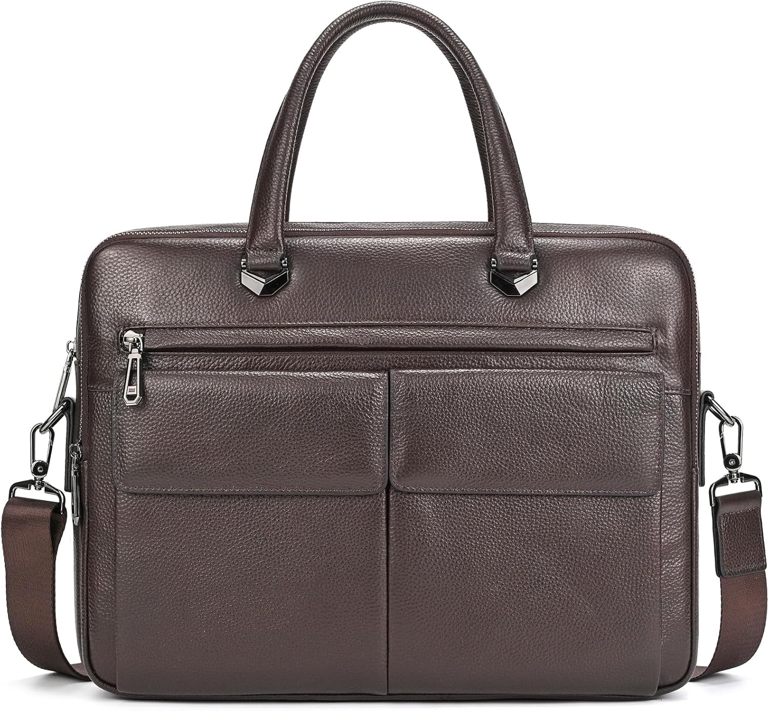 Leather Laptop Bag for Men Briefcase Fits 15.6 Inch Notebook Portable Shoulder Messenger body Bag for Travel Office