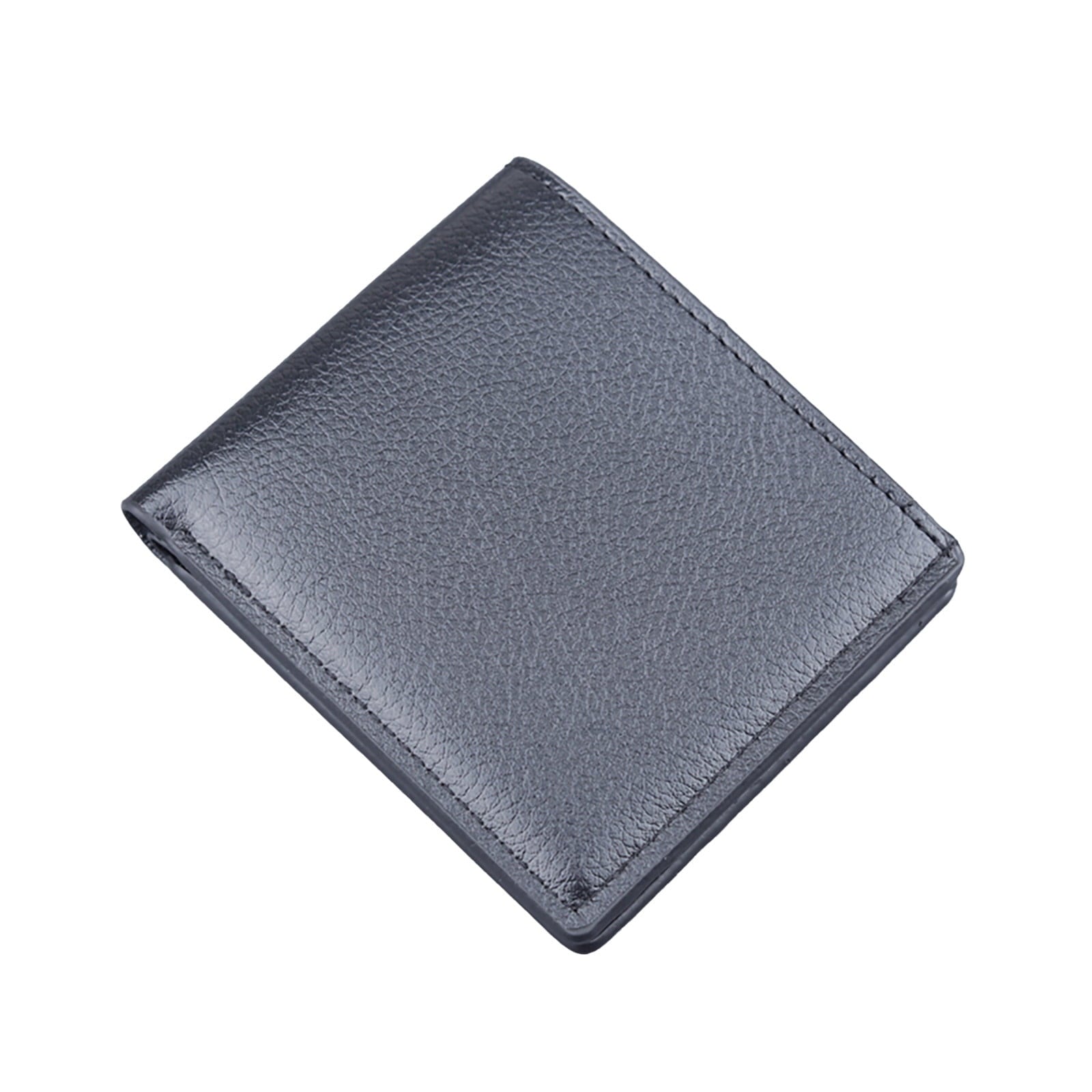 Leather Mens Bifold Wallet Small Slim Thin Minimalist Card Holder Purse with ID Window for Men