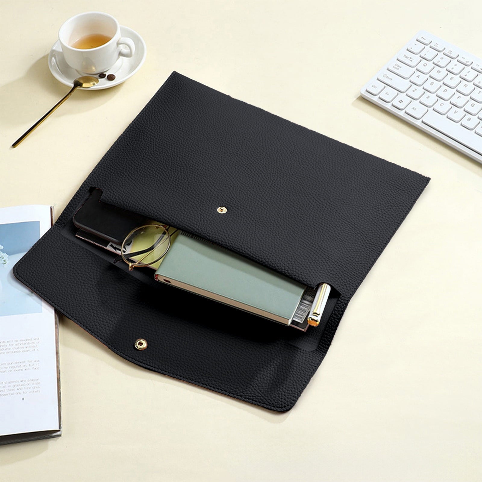 With Handles, Water-Resistant Document Organizer for Business Travel & Office, Expanding File Bag For Men & Women, Ex...