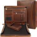 Binder Folder for Men and Women Professional Business Organizer Men and Women (Antique, Letter Zippered)