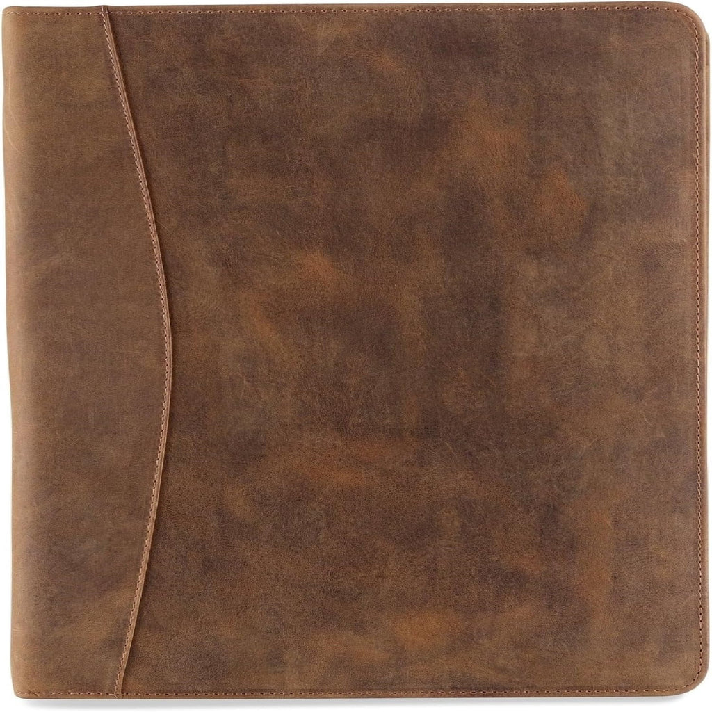 Leather Portfolio Professional Organizer Padfolio  Resume Folder with Luxury Pen - Leather Binder Portfolio Writing Pad with Business Card H