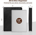 for Men with Laptop Pocket and Phone Stand, Christian Religious Gift Padfolio Binder Organizer for Business School Tr...
