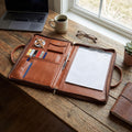 with Handles Professional Business PU Padfolio Organizer for Documents and Resume