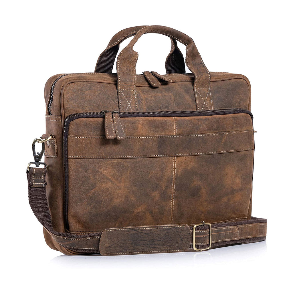 briefcase 18 Inch Laptop/ Messenger Bags for Men and Women Best Office School College briefcase Satchel Bag (Distress...
